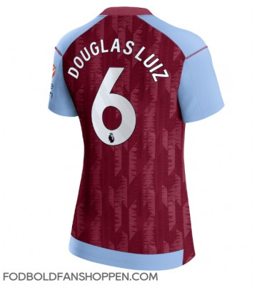 Aston Villa Douglas Luiz #6 Hjemmebanetrøje Dame 2023-24 Kortærmet